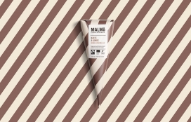 瑞典最受欢迎获得了惊人新面貌的MalmöChokladfabrik巧克力品牌-引人注目，因为它融合了条纹和颜色，可以很好地融合在一起，结合了美味和漂亮的设计