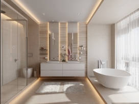 双水槽浴室卫生巾空间设计