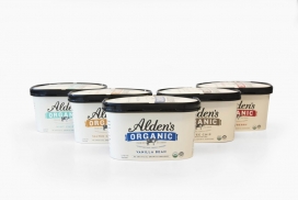 干净的Alden冰淇淋-一系列的高级冰淇淋，有一个脚踏实地的感觉。