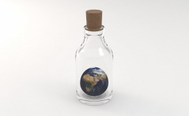 装在瓶子中的地球