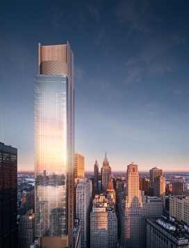 格林威治街125GS新的住宅大楼-空中高达912英尺，可欣赏到纽约港一览无余的美景，拥有独特的3层舒适套房