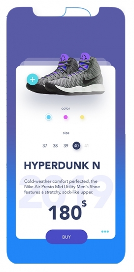 Nike Application-耐克运动鞋手机APP界面设计