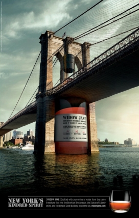 打开通往世界伟大城市的大门-Widow Jane酒平面广告