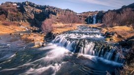 冰岛小瀑布