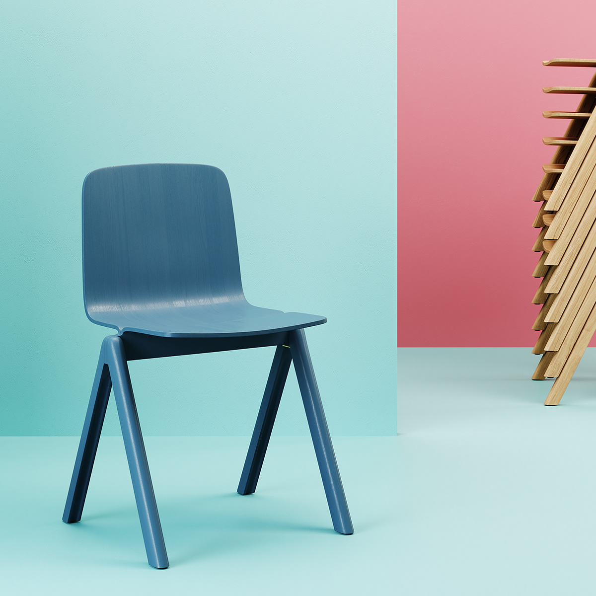 哥本哈根3d渲染的椅子