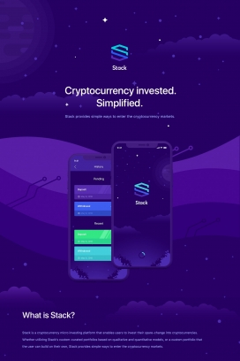 Stack App UI加密货币微投资平台