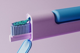 可让您在旅途中焕发光彩的“蓝色牙膏”-一款带有可挤压隔间的旅行牙刷