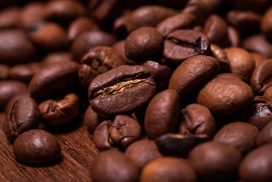 颗粒丰满的咖啡豆
