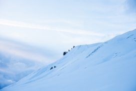 蓝色雪山山脉