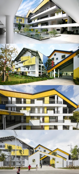 越南2200平米的Da Hop幼儿园+小学教学楼建筑