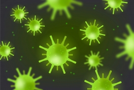 绿色冠状病毒元素素材