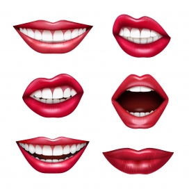 女性牙齿嘴巴嘴唇素材图