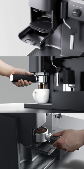旨在让您用一只手制作意式浓缩咖啡的咖啡机