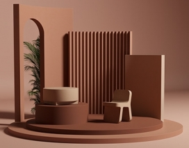 GEOMETRY-椅子布景设计和产品可视化