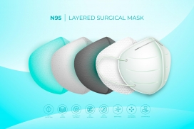 时尚N95分层手术口罩