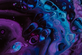 蓝紫色抽象液态皱褶纹理图