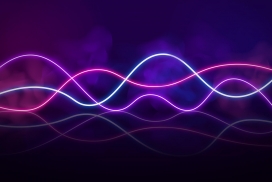 蓝紫动感交叉的曲线素材图