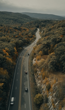 俯拍的高速公路