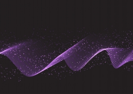 紫色层叠粒子波浪曲线素材下载
