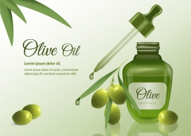 滴灌绿色橄榄油素材下载