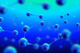 3D蓝色球形基因科研素材下载