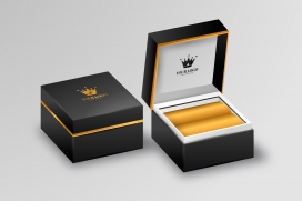 质感黑金风格珠宝包装盒子素材下载