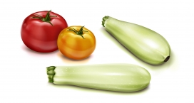 西红柿与葫子蔬菜素材下载