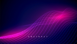 紫红色粒子曲线互联网素材下载