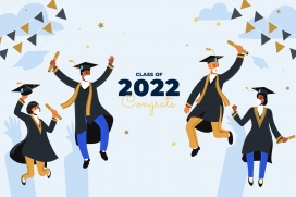 2022学士毕业狂欢跳跃素材