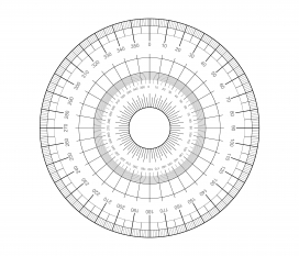 圆形测量度数网格工具素材下载