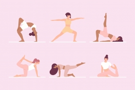 时尚女性瑜伽运动素材下载