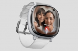 拥有全屏视频通话与半透明表带设计的简约智能手表