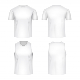 白色T恤紧身衣素材
