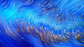 蓝色流动性液体抽象图