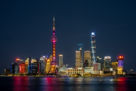 上海都市夜景图