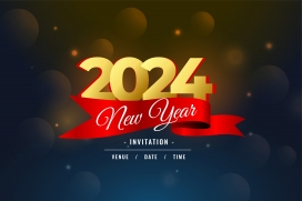 新年快乐-2024立体跨年字素材