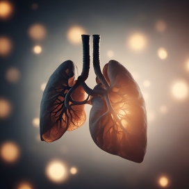 通透的人体肺部器官图
