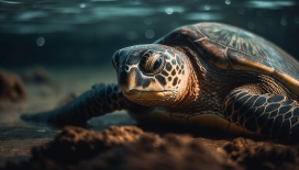 海龟微距摄影图