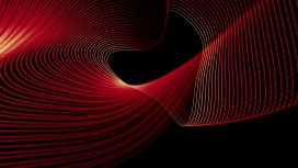 红色粒子曲线抽象背景