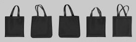 五款黑色手提袋包包