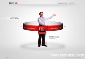 欧美立体圆形企业公司银行HSBC形象展示网站截图