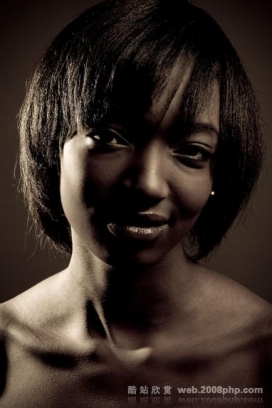 非洲黑人女性的微笑摄影