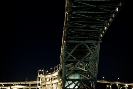 法国城市建筑夜景美景晚上桥梁高架桥公路摄影欣赏