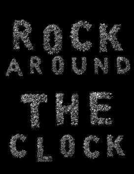 欧美Rock Around the Clock铁链个性字体设计