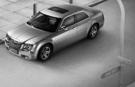 美国Chrysler - Paper City灰色大气汽车平面设计