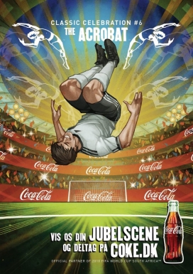 北欧可口可乐2010年世界杯运动插画欣赏
