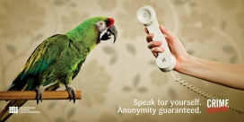 欧美Crime Stoppers电话制止犯罪平面广告-使用你的真实声音