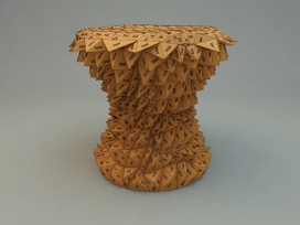 欧美Triangles stool螺旋凳子工业设计