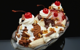 高清晰甜品美食摄影图-蛋糕-巧克力-披萨-冰淇林-千层饼