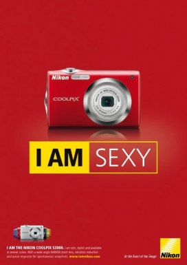 尼康数码相机平面广告-I AM SEXY